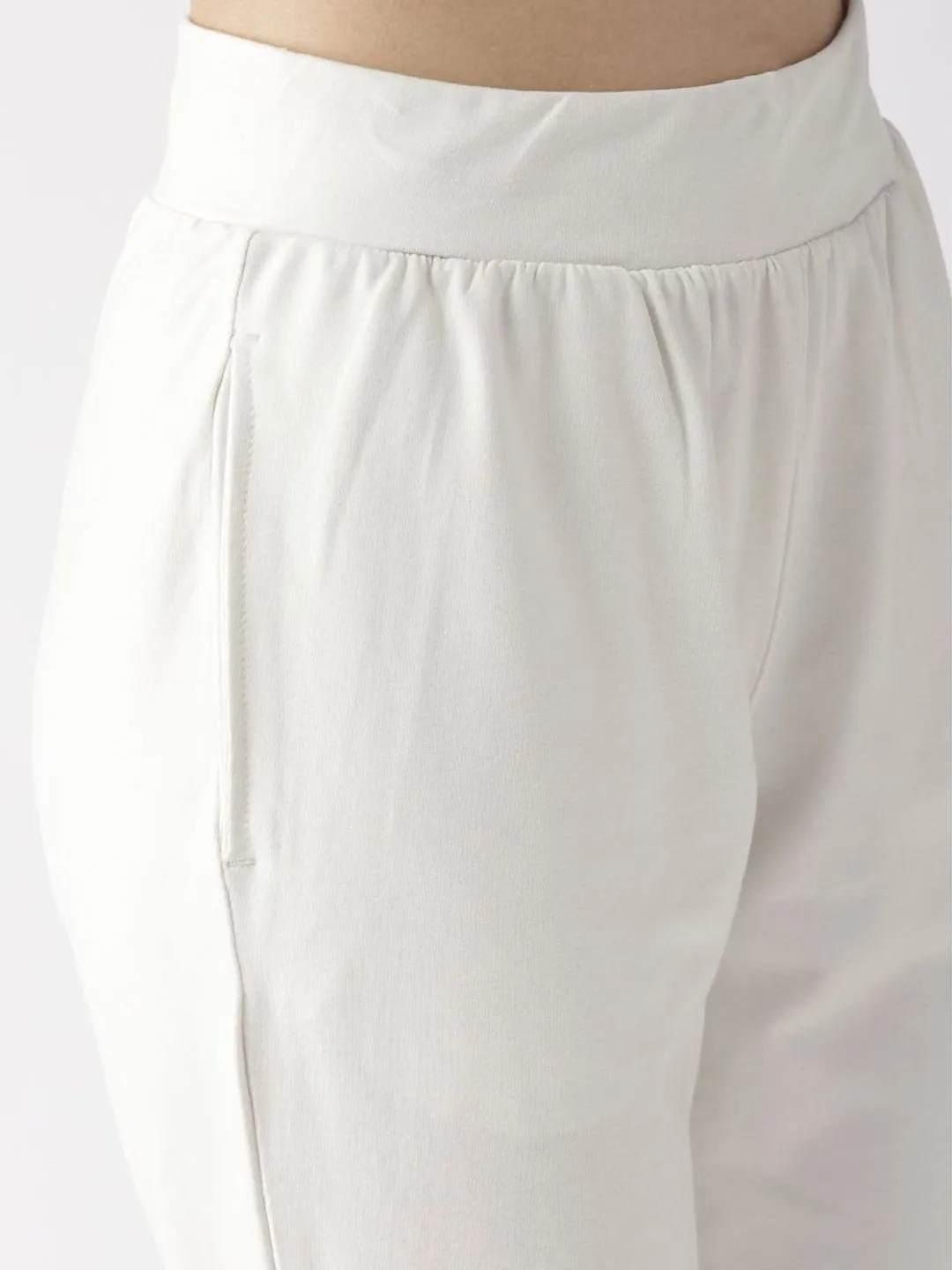 Alcis Women Solid Off-White Track Pants hypoallergenic