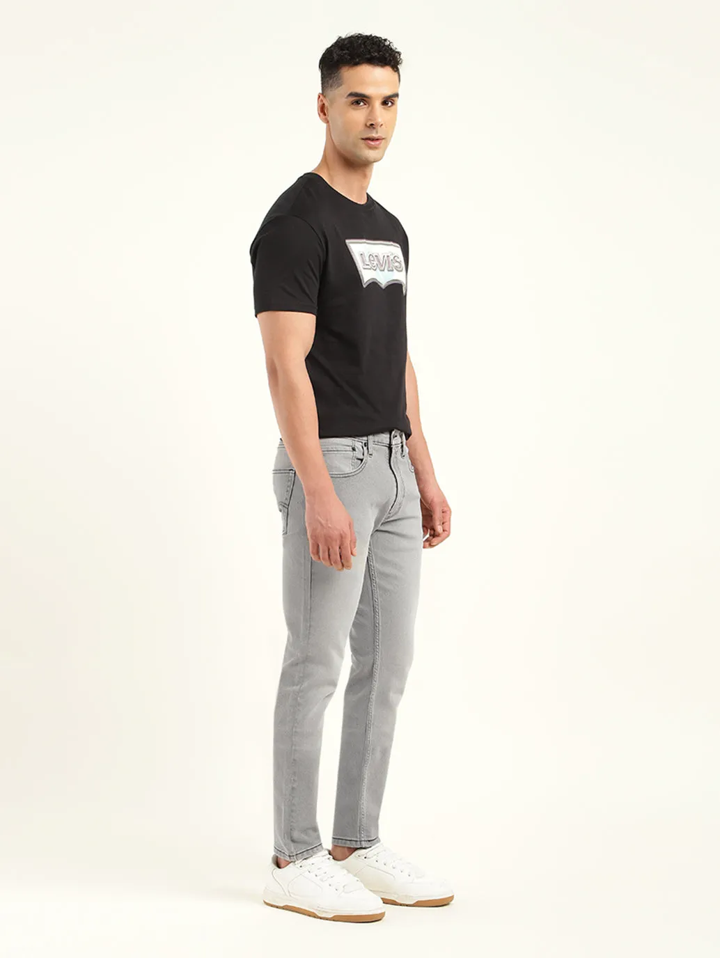 Men's 512 Grey Slim Tapered Fit Mid Rise Jeans Travel Comfort