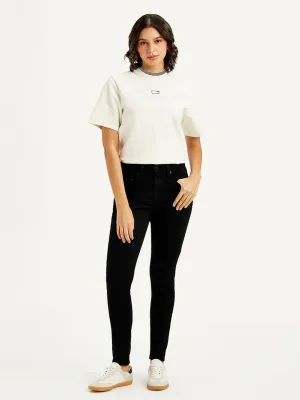 Women's 721 Black Skinny Fit High Rise Jeans All Around Fit Clean Silhouette