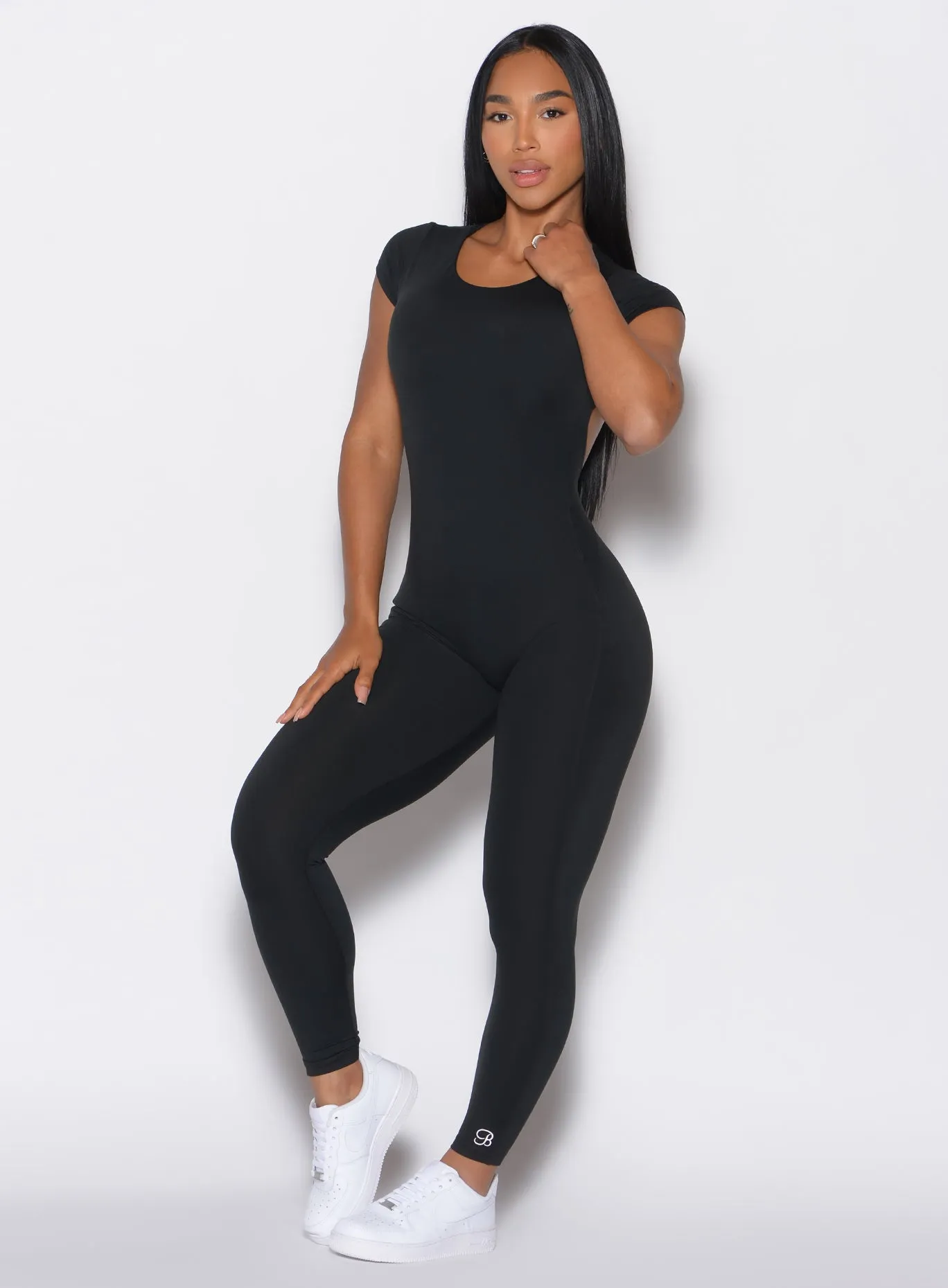 Open Back Tee Bodysuit Modern Charming