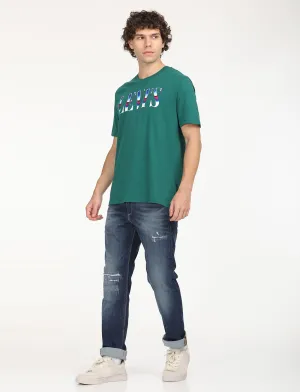 Men's 511 Blue Slim Fit Mid Rise Jeans Elegant Vibrant Textured
