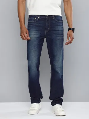 Office Wear Couple Look Work Ready Men's 511 Navy Blue Slim Fit Mid Rise Jeans