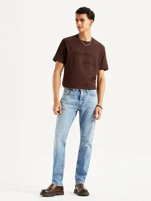 Men's 511 Light Blue Slim Fit Mid Rise Jeans Couple Look Office Wear Functional Outfit
