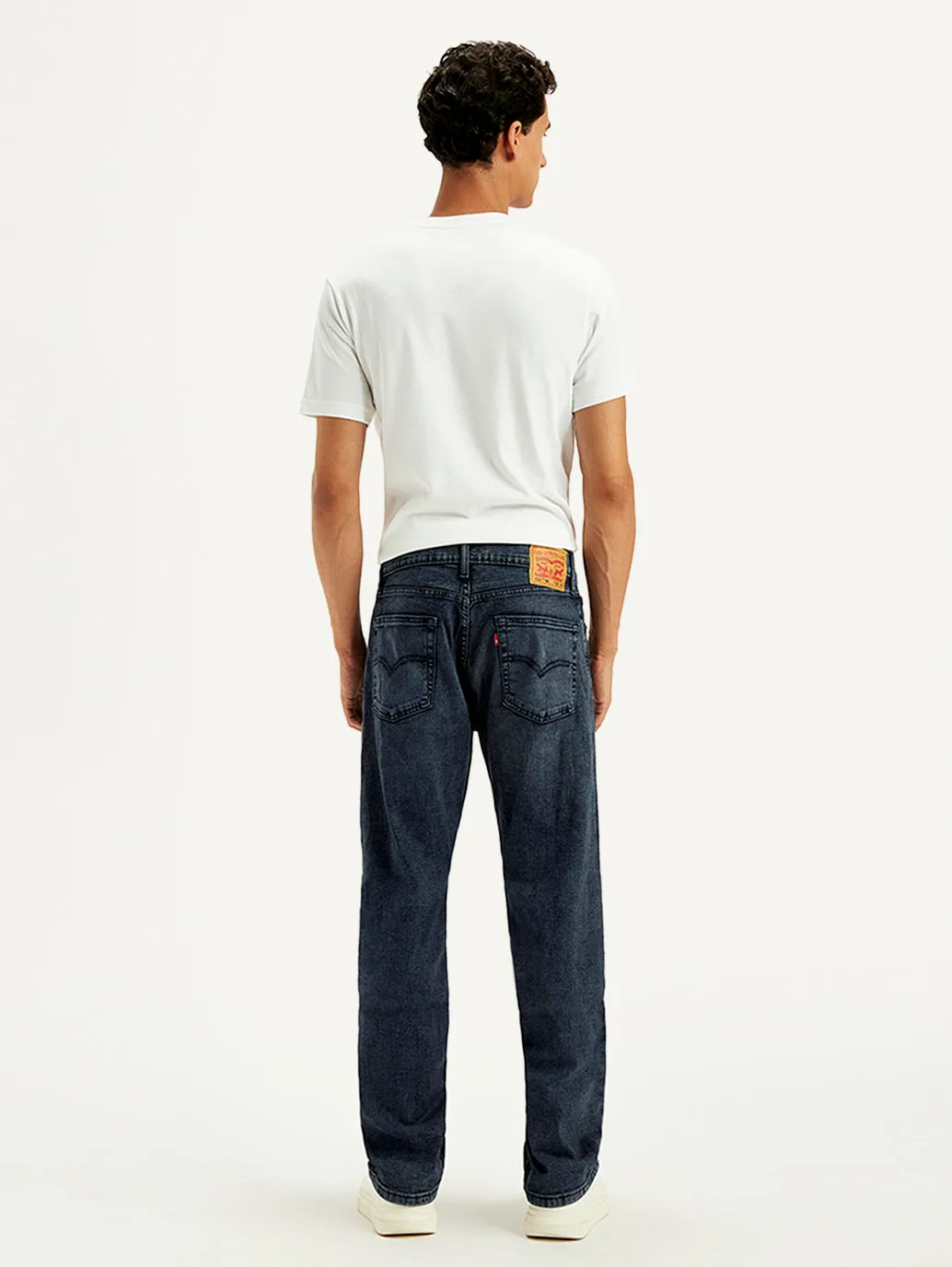 Men's 555'96 Blue Loose Fit Mid Rise Jeans Shopping Day Vibrant Modern Attire