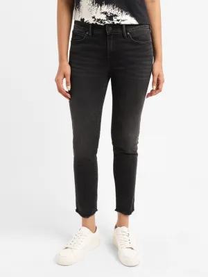 Effortless Look Total Fit Women's 711 Black Skinny Fit Mid Rise Jeans