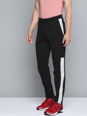 Alcis Men Black Solid Slim Fit Track Pants Loose Fit Refined fit
