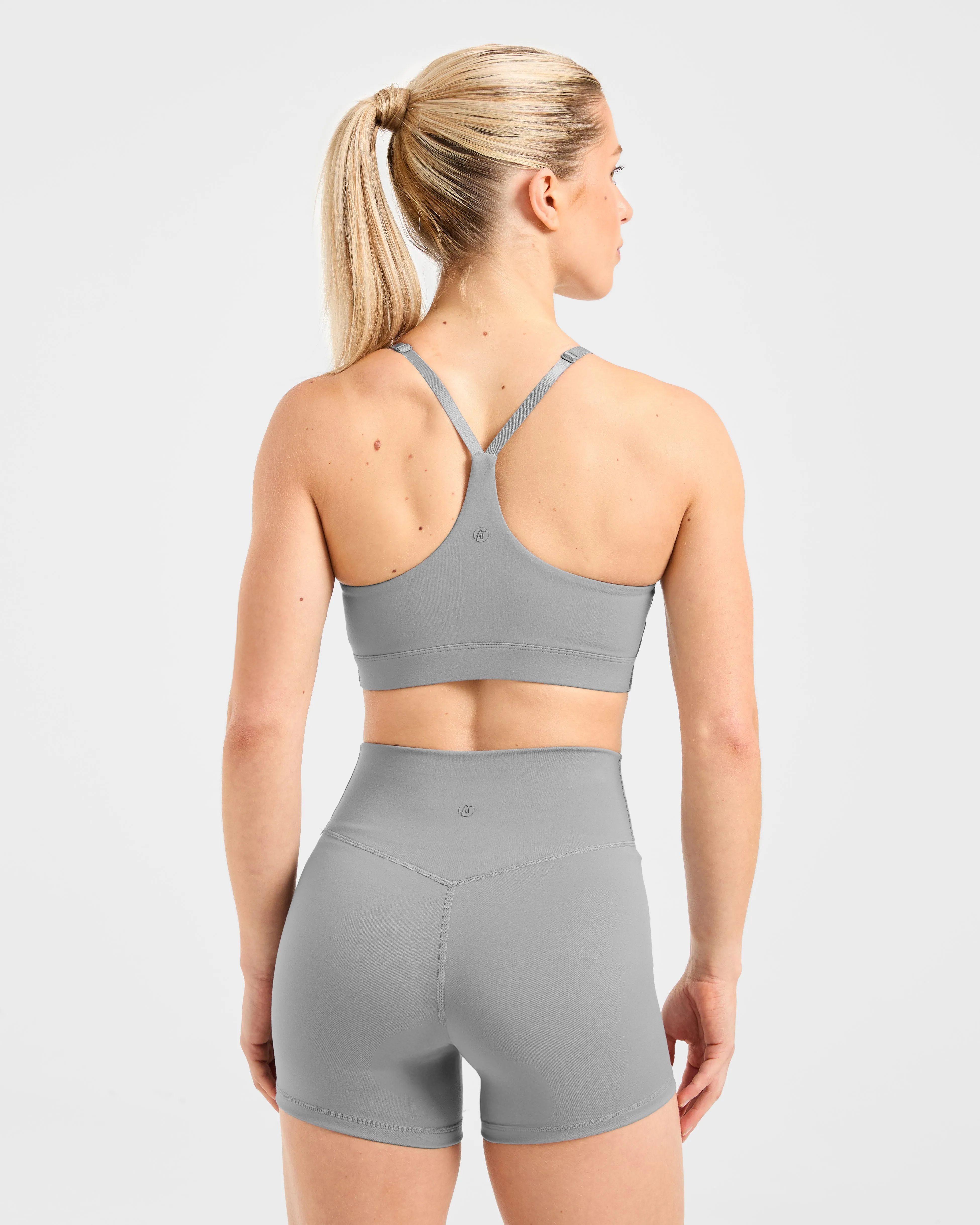Staple Sports Bra - Grey Easy Material Floral activewear