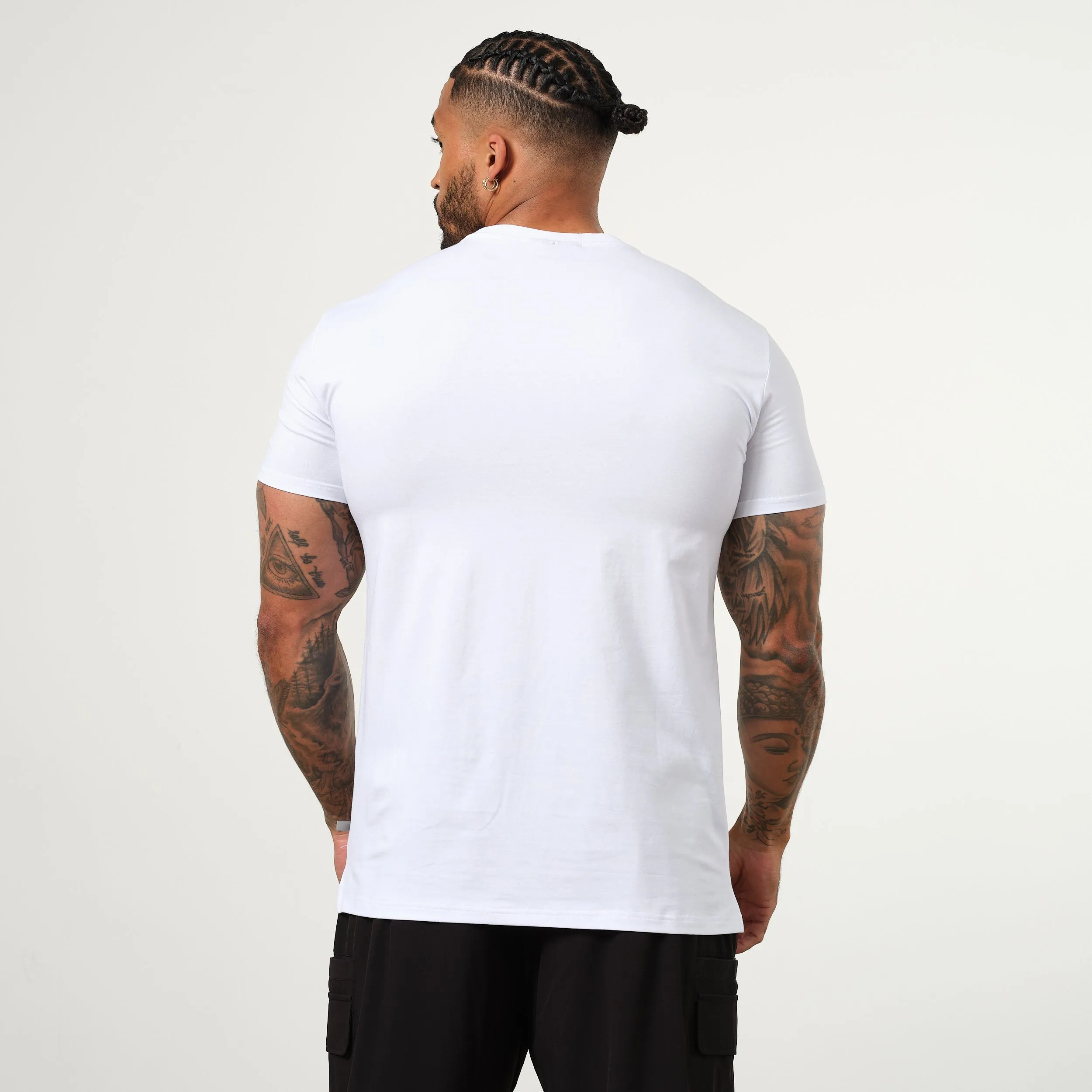 Heavyweight Weave Vanquish Essential White Slim Fit Short Sleeve T Shirt