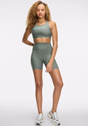 Invisible stitching seams Green Fog Crosshatch Cadent Short Set