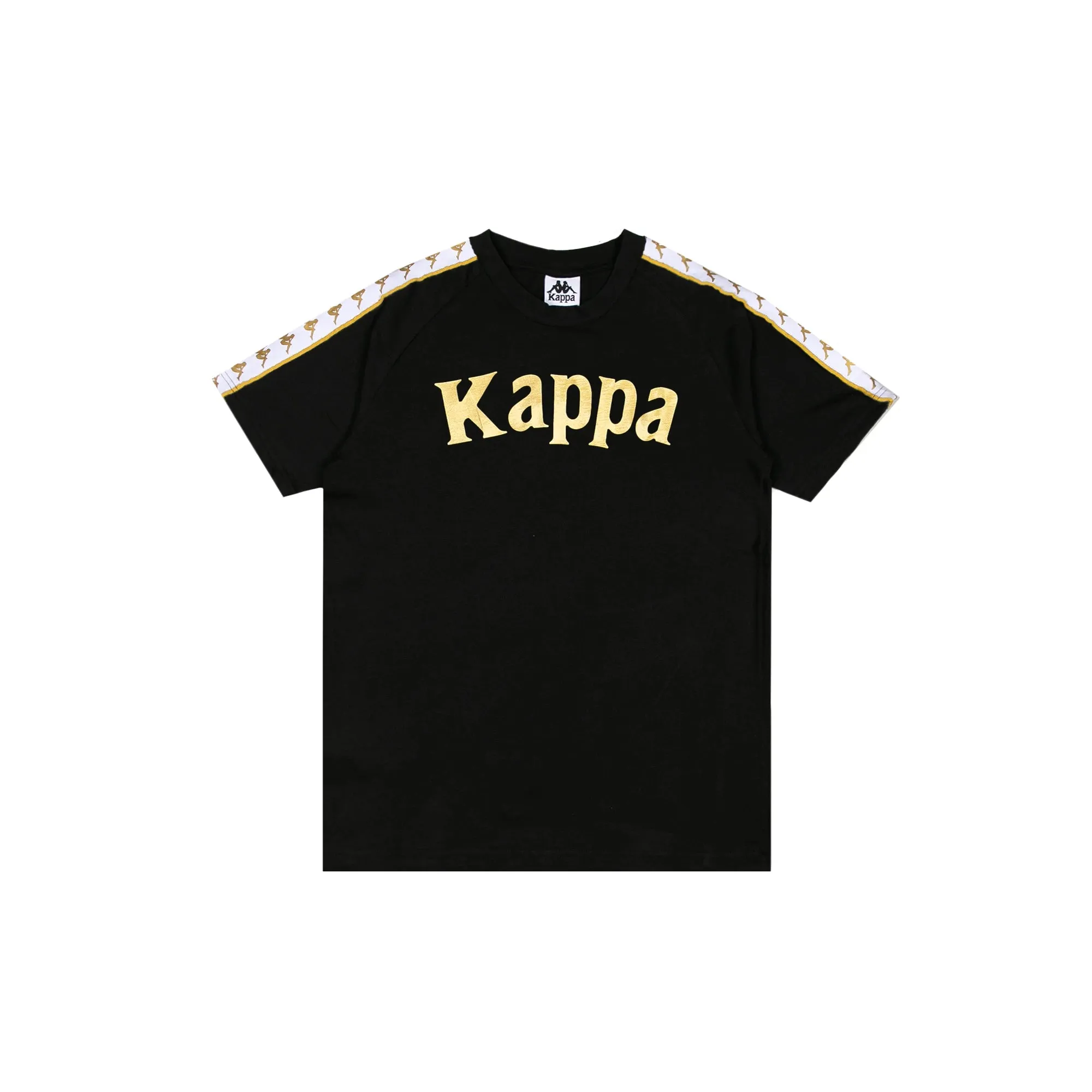 222 Banda Balima T-Shirt - Black Yellow Gold Rich White Comfortable Weave