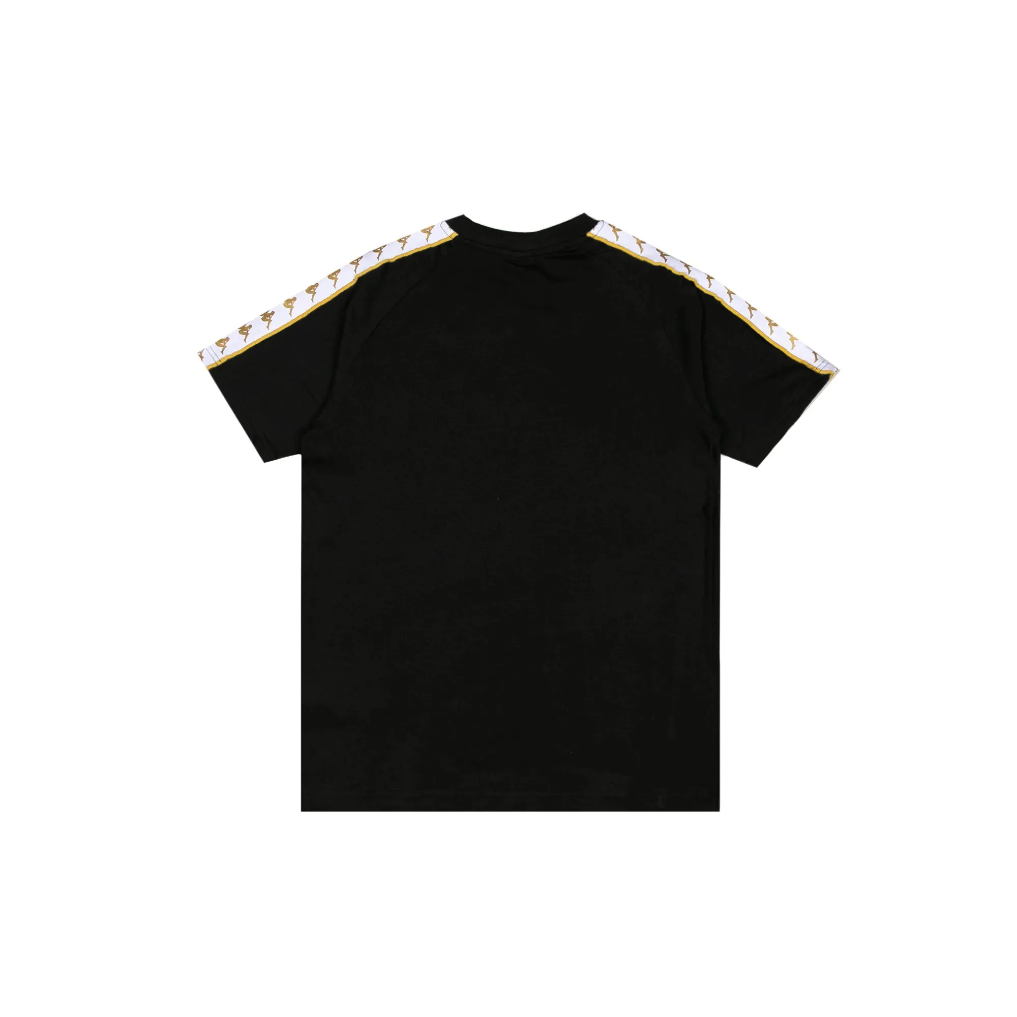 Light and Fresh Longline Hemline 222 Banda Balima T-Shirt - Black Yellow Gold Rich White