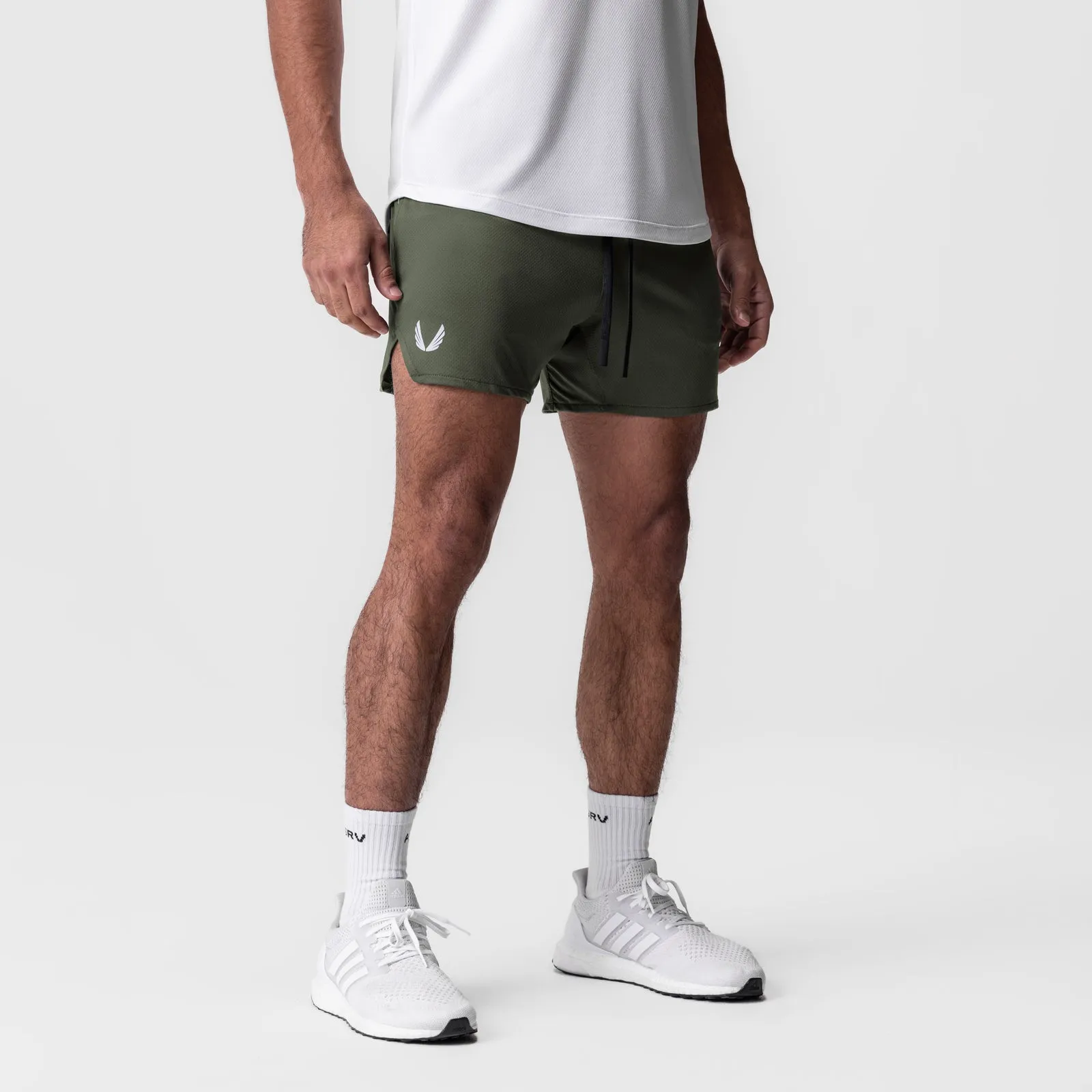0993. AeroSilver? 5" Linerless Short - Olive Heels Active Wear Shorts