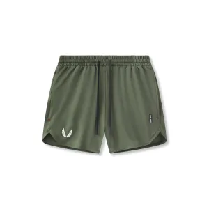 0993. AeroSilver? 5" Linerless Short - Olive Low Profile Zipper Non Irritating Tags