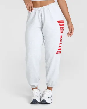 Lightweight Joggers with Red Graphic | Light Grey Marl Fit Flexibility Adaptable Fit Friction Resistant Fabric