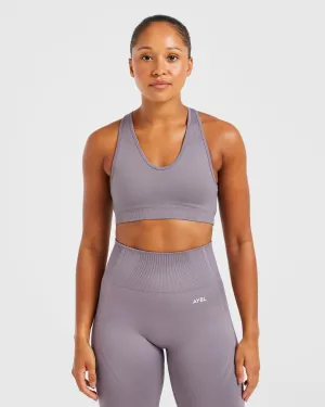 Recycled sports apparel technical fabric Balance V3 Seamless Sports Bra - Mauve