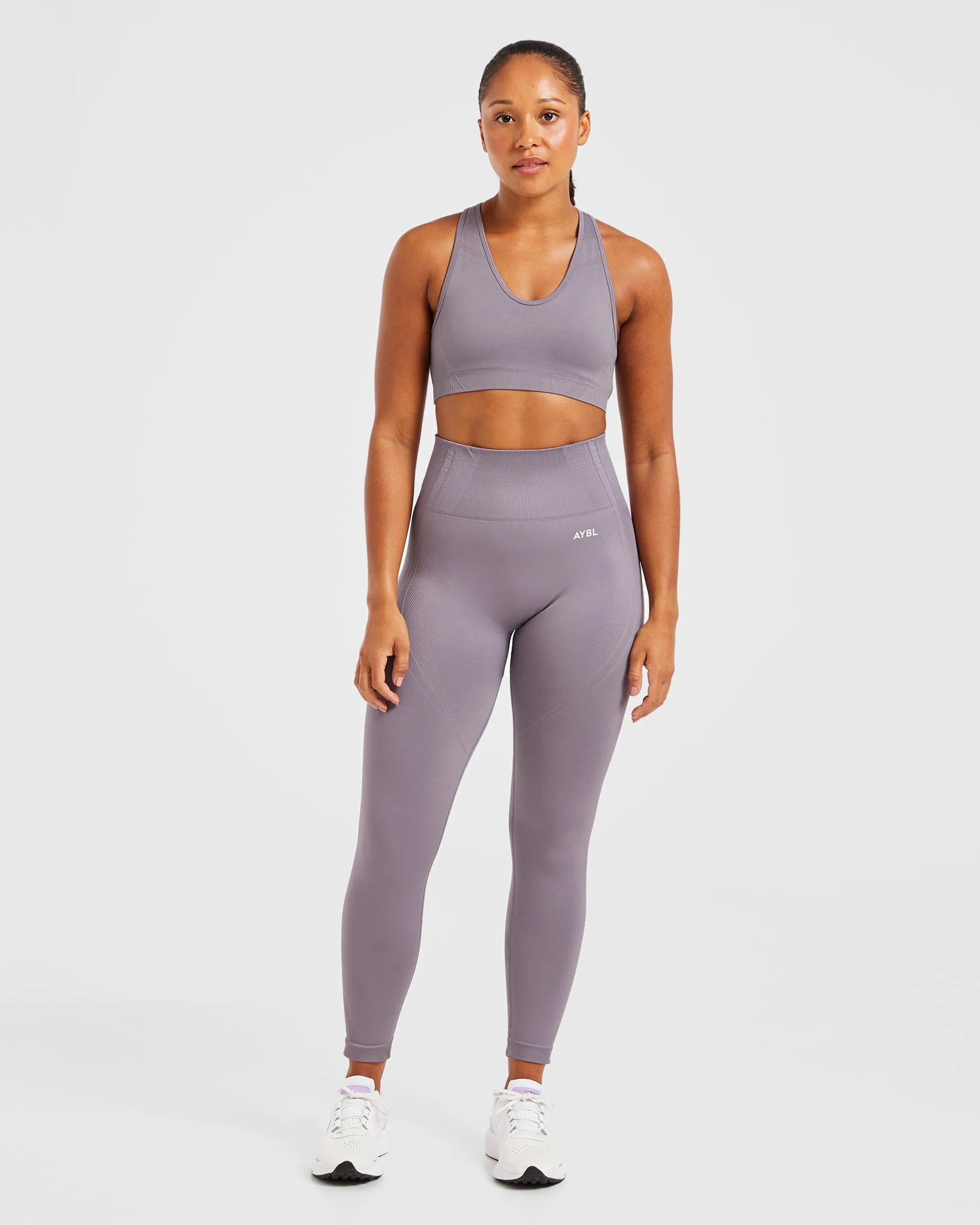 Balance V3 Seamless Sports Bra - Mauve Non-Slip Fabric