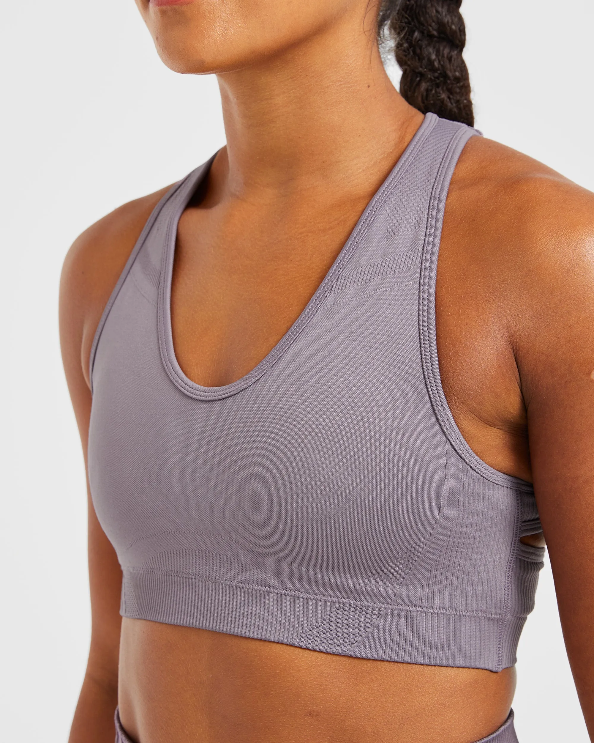 Balance V3 Seamless Sports Bra - Mauve Full Coverage Design