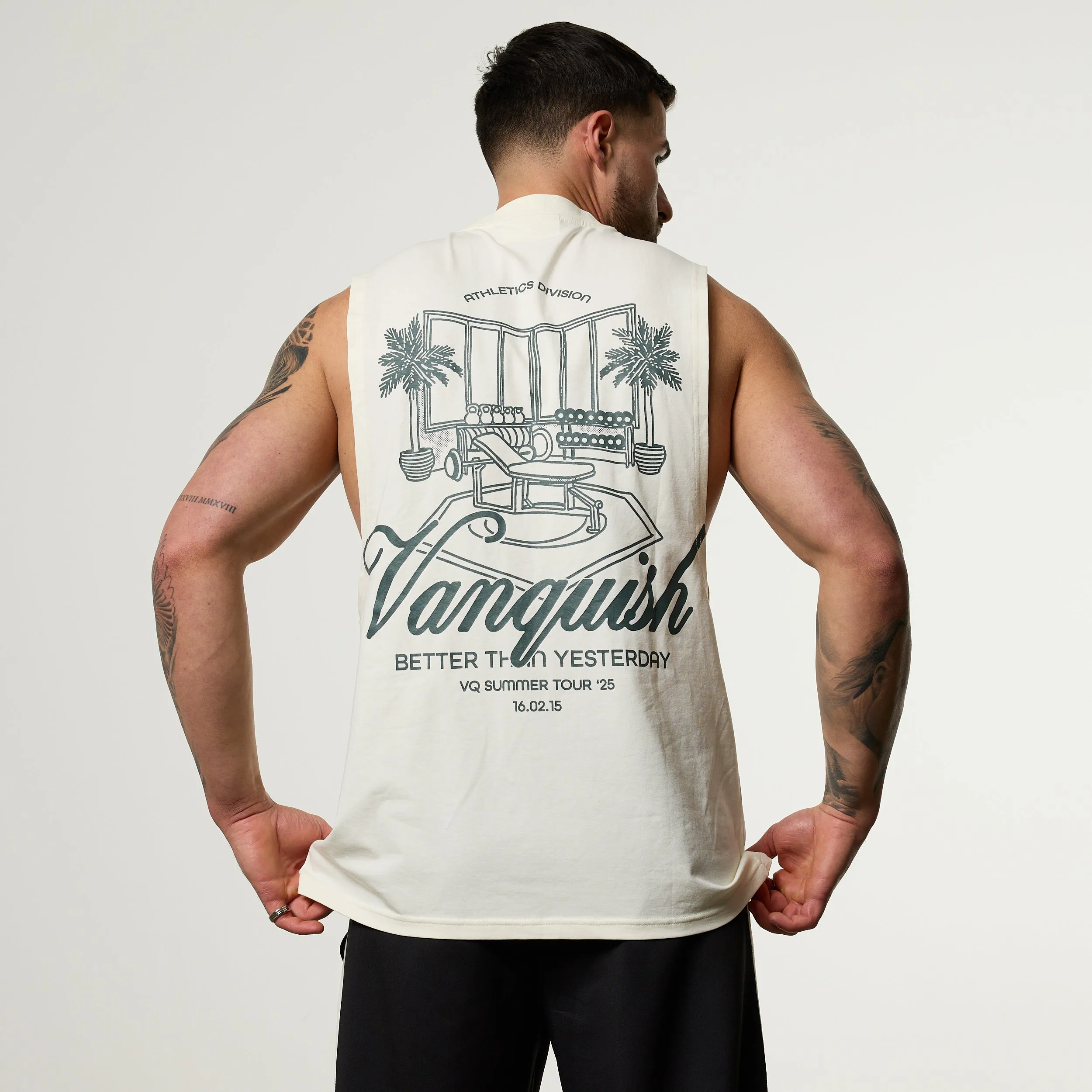 Vanquish Off Season Vintage White Sleeveless T Shirt Temperature Regulating