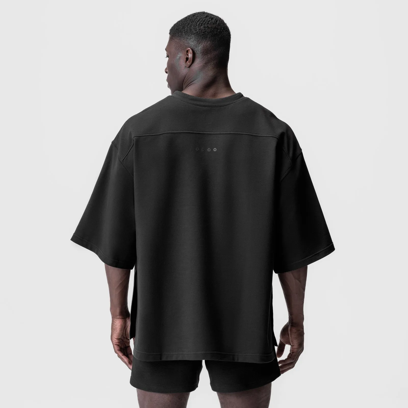 Sustainable 0945. Micro-Terry Warm-Up Tee - Black