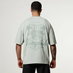 Lightweight Look Geometric precision Vanquish Off Season Green Oversized Boxy T Shirt