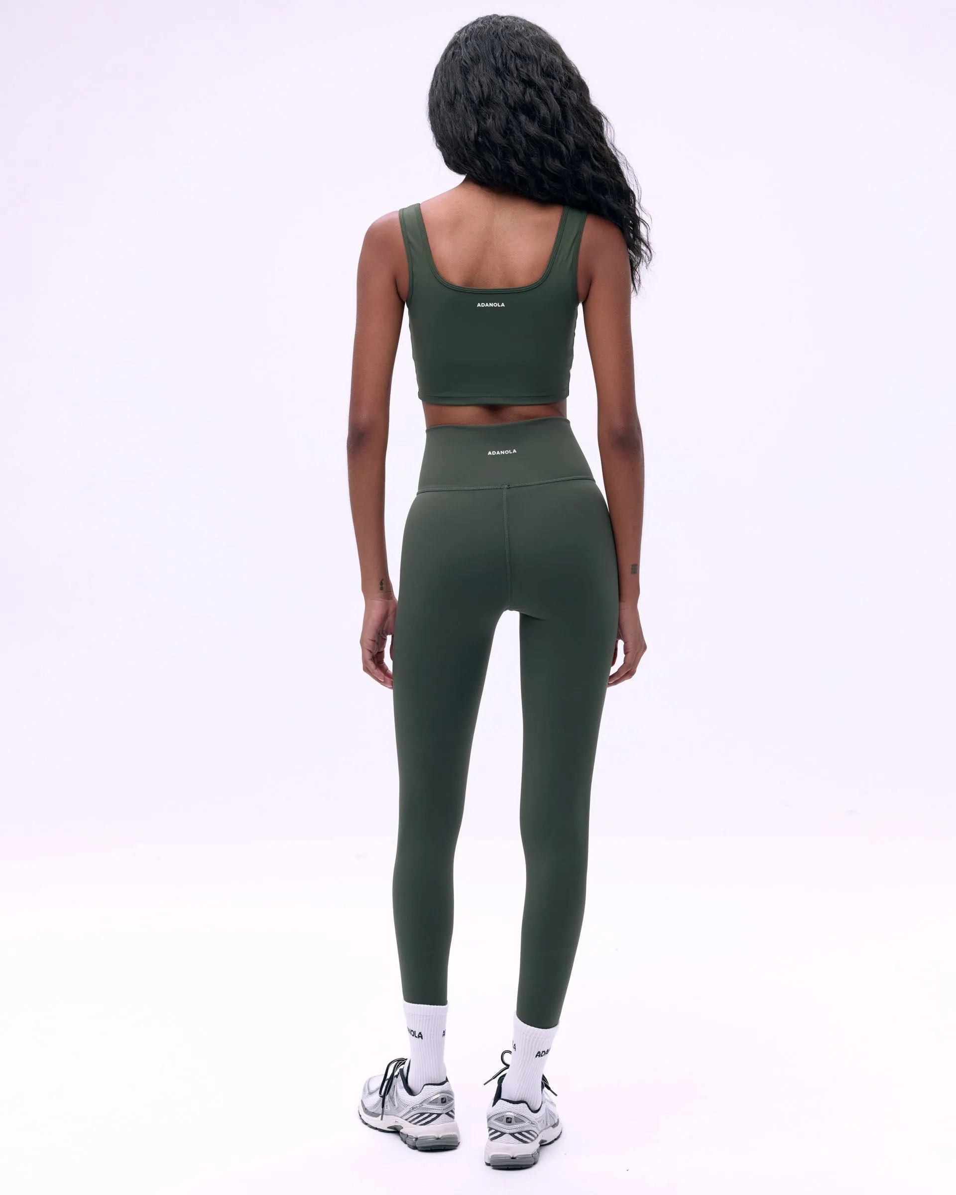 Ultimate Wrap Over Leggings - Dark Olive Morning Stretch Soft Touch
