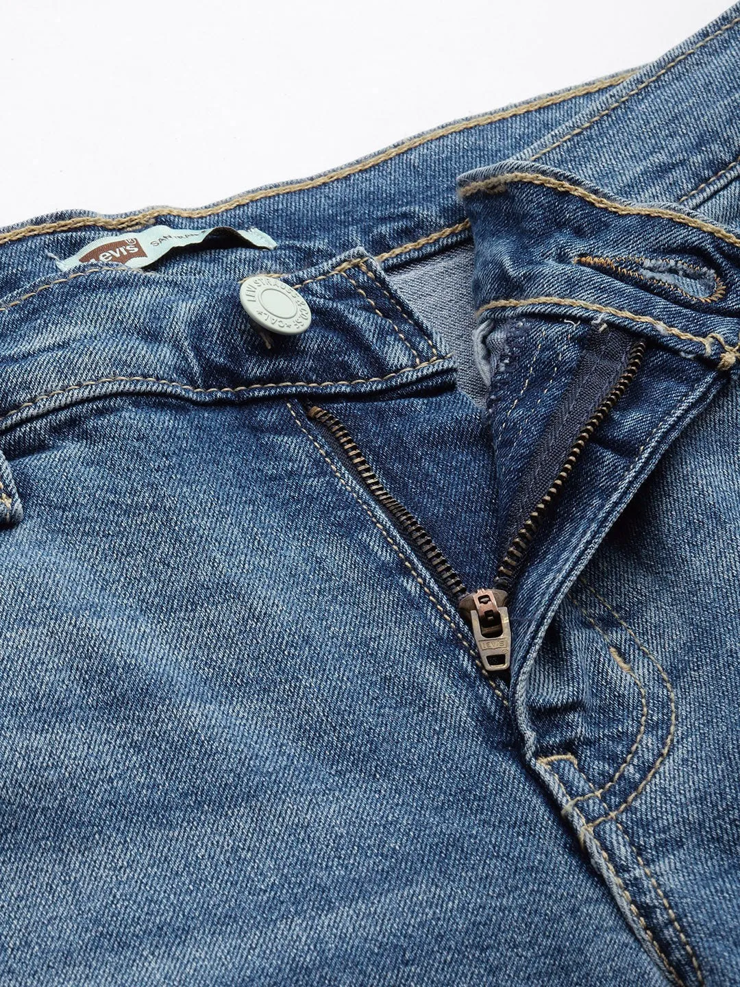 Any Time Wear Women's 94 Blue Baggy Wide Leg Fit Mid Rise Jeans
