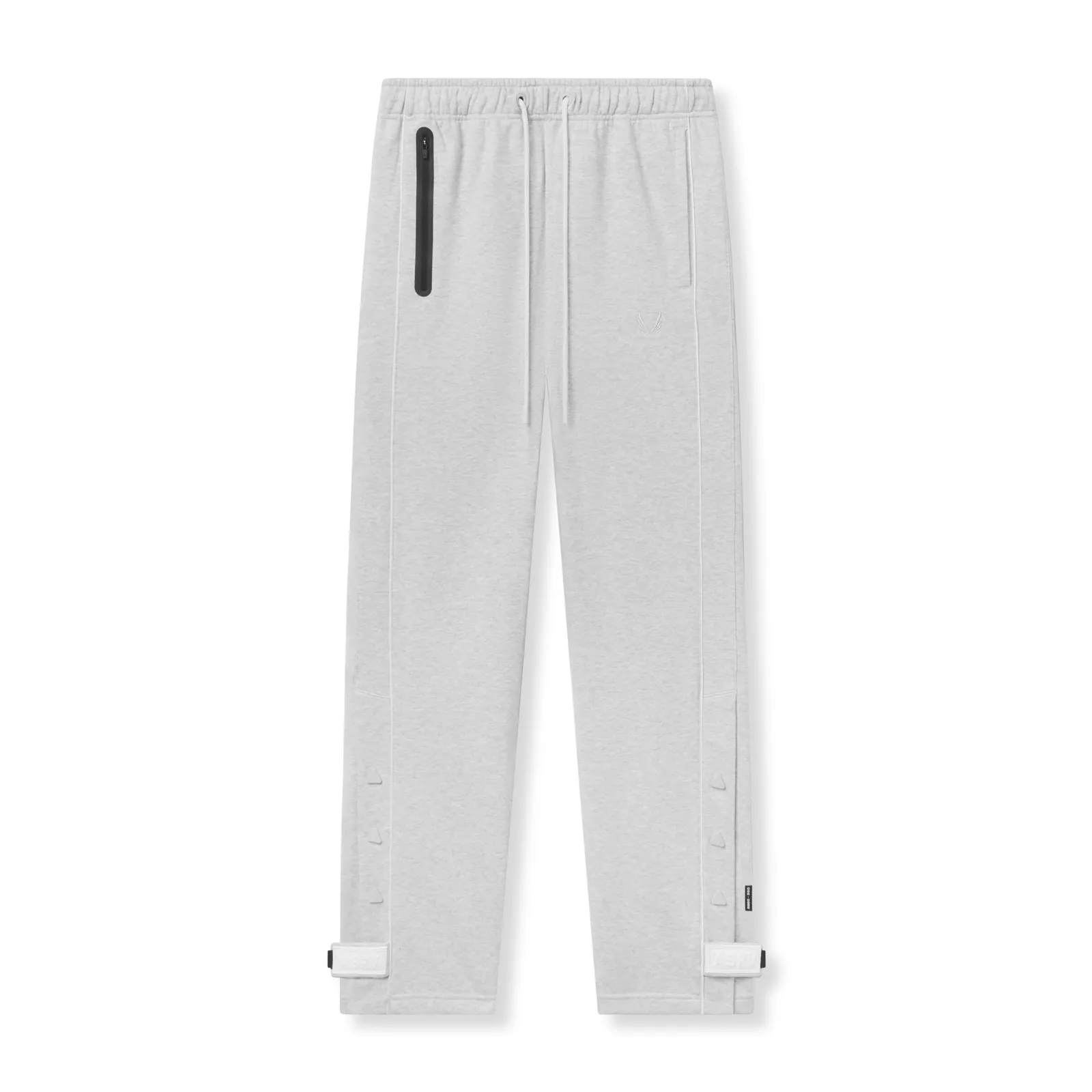 Mid-rise fit 0998. Herringbone Terry Snap Button Sweats - Heather Grey