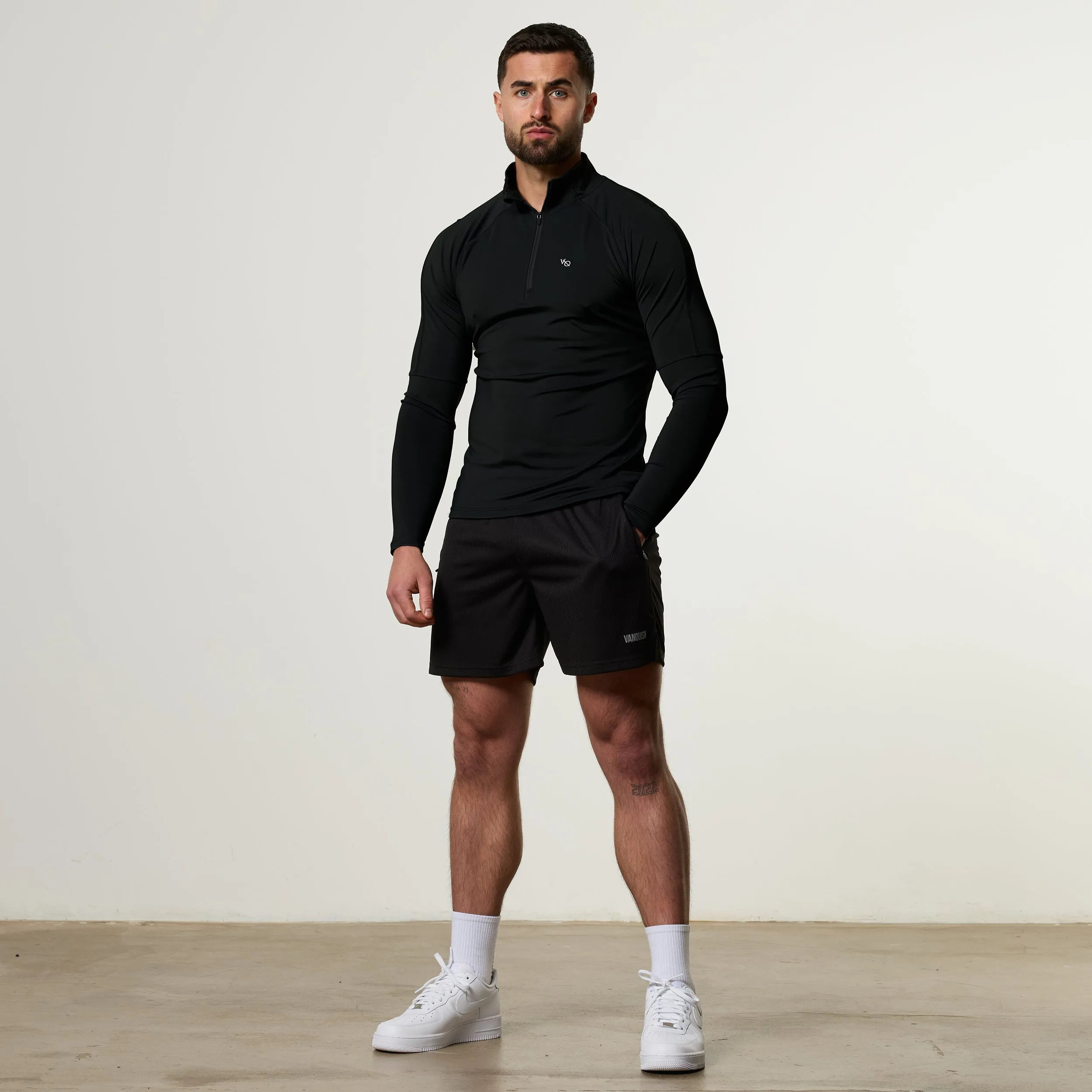 lounging clothes HypoallergenicLining Vanquish Essential V2 Black Mesh Shorts