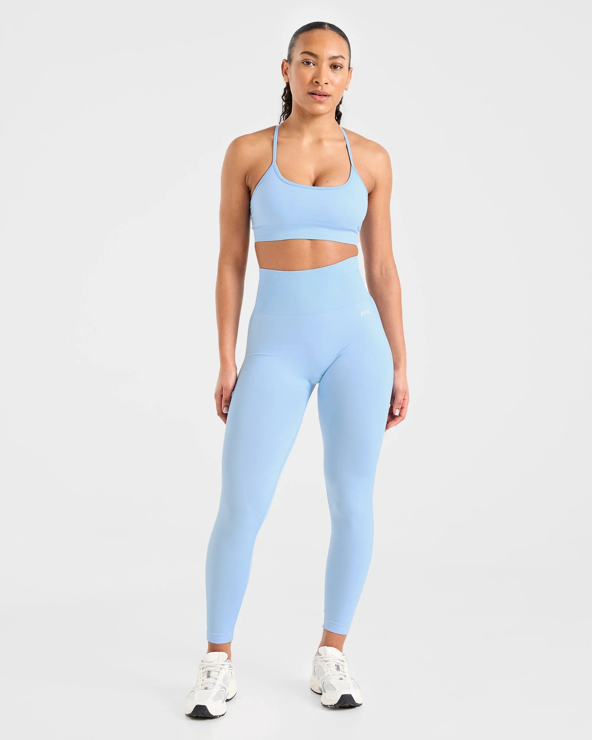 Empower Seamless Sports Bra - Sky Blue Seamless Band