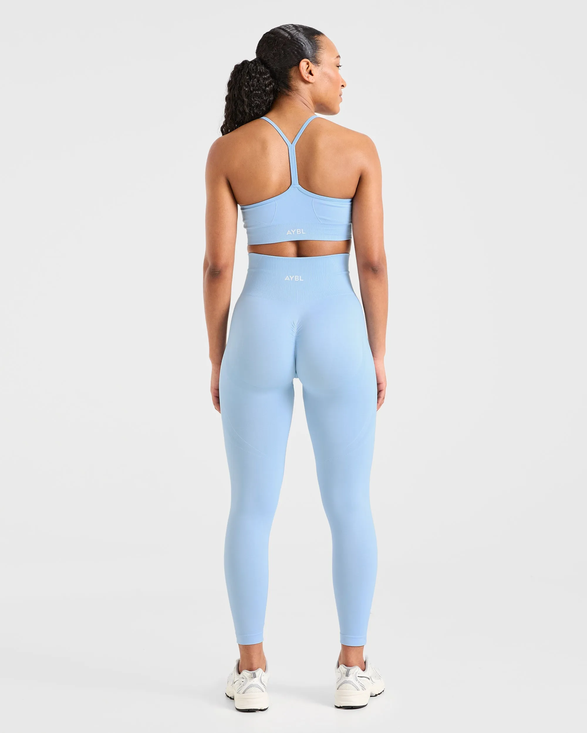 Empower Seamless Sports Bra - Sky Blue Adjustable Fit