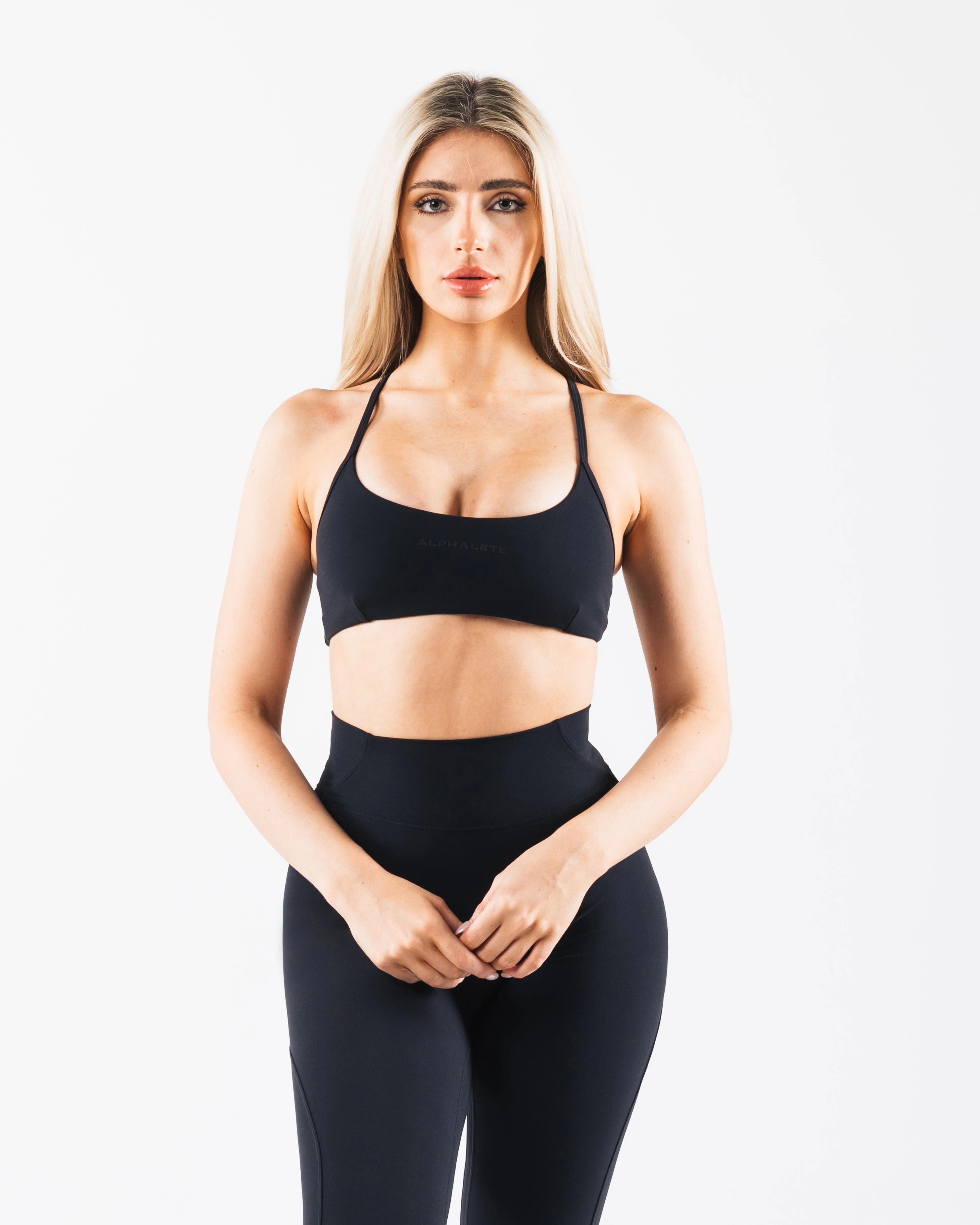 Aura 3 Strap Bra - Black professional athletes