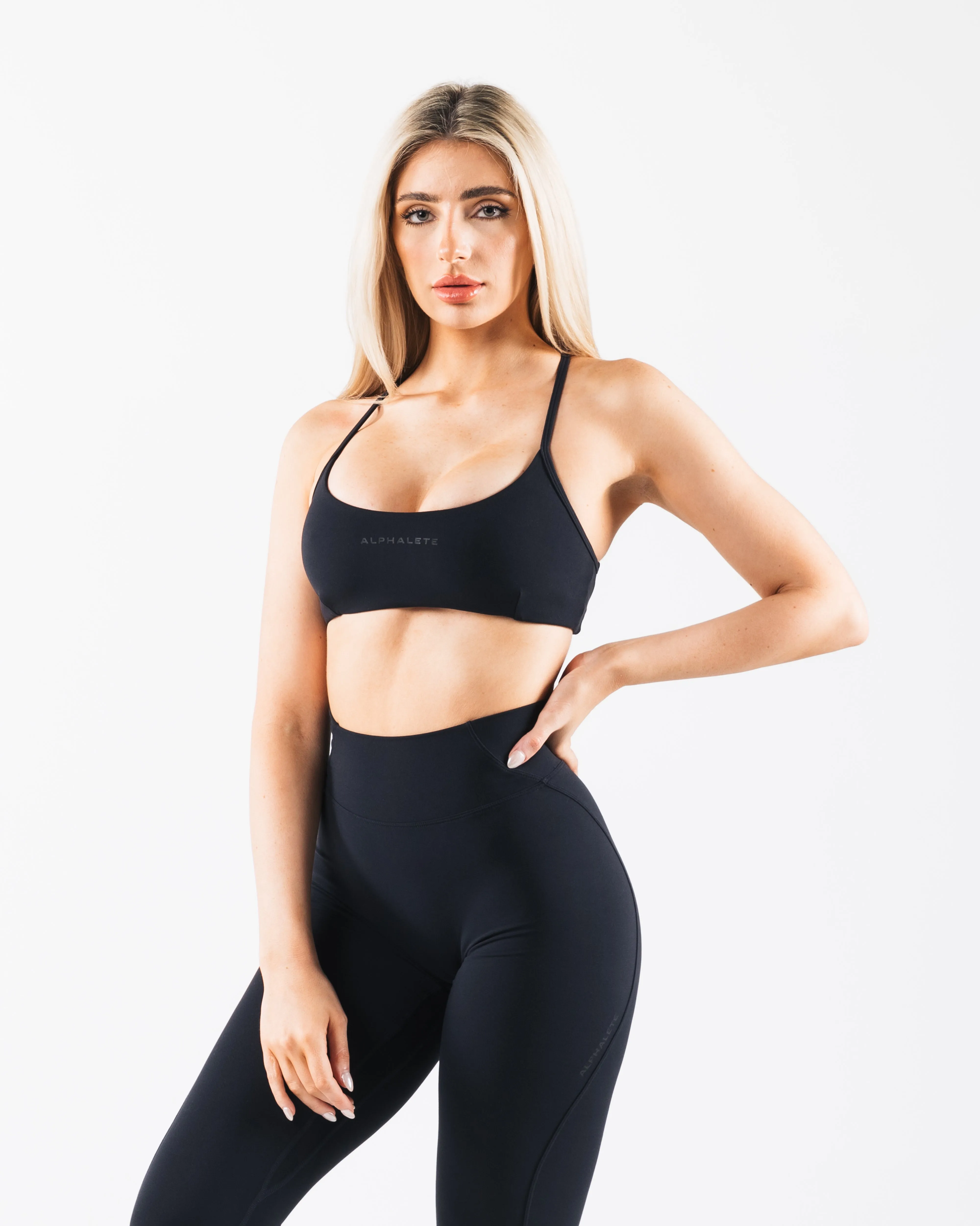 Hiking Gear Pink active clothing Aura 3 Strap Bra - Black