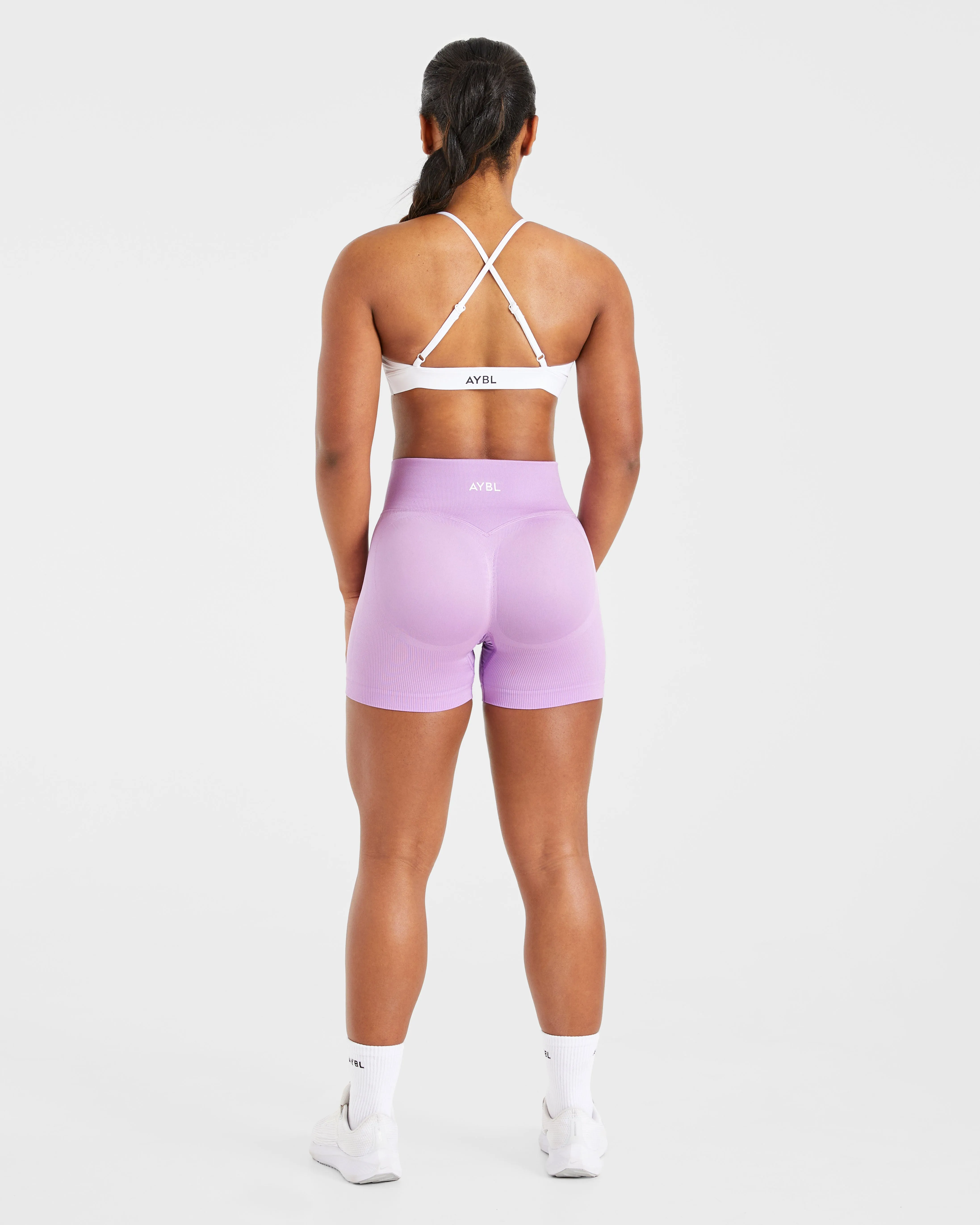 Sleepwear Buttoned Essential Twist Crossback Sports Bra - White