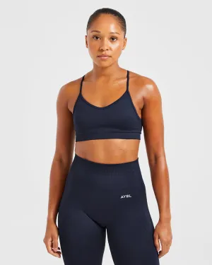 Trendy Balance V3 Seamless Strappy Sports Bra - Navy