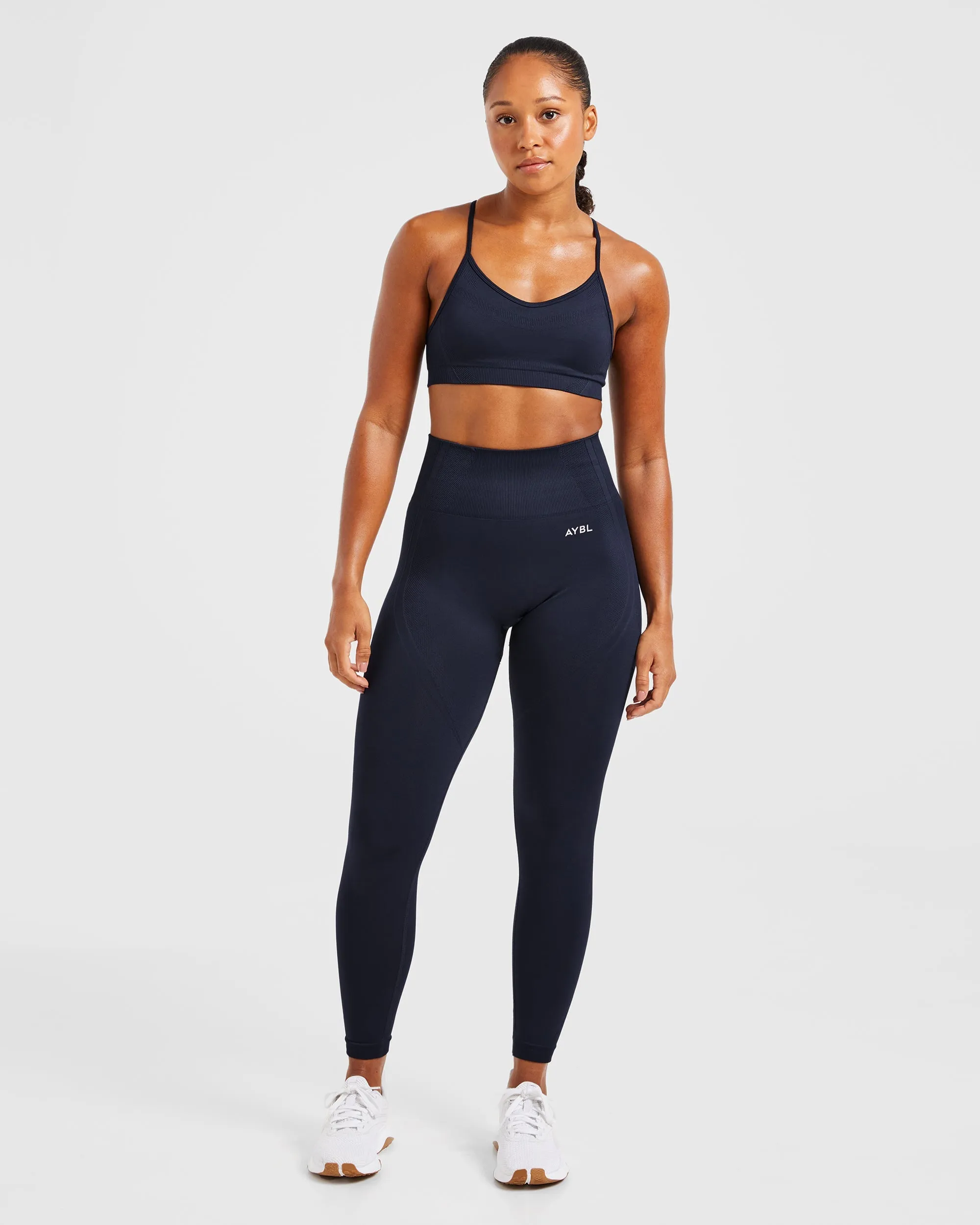 Supportive Balance V3 Seamless Strappy Sports Bra - Navy