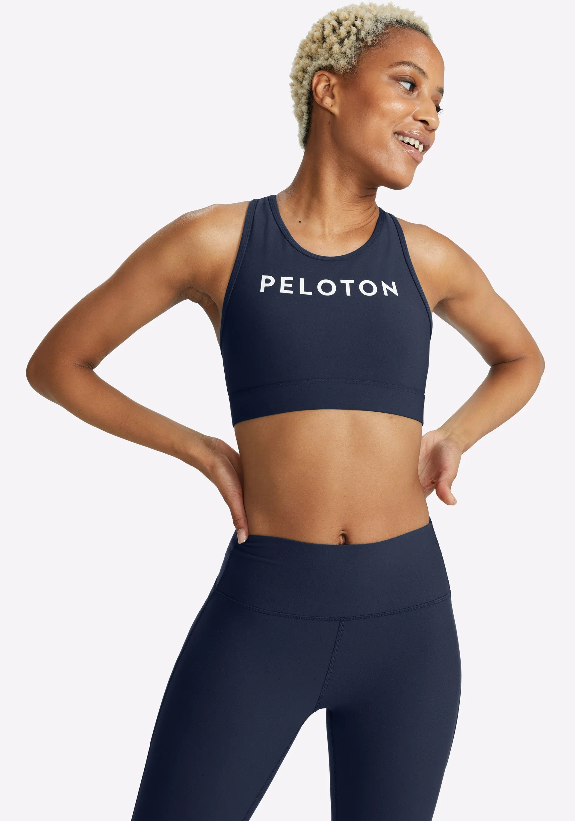 Wear alone seams Ribbed cuffs seams Cadent High Neck Racerback Bra