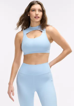 Cadent Rib Mock Neck Cutout Bra Pilates studio clients