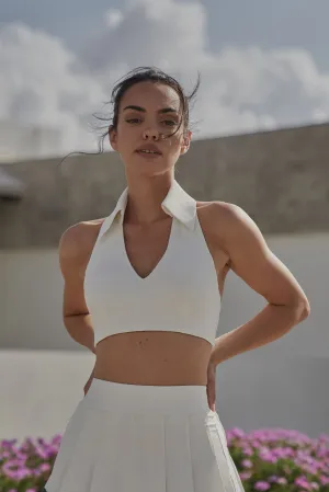 Sleeveless Polo Bra Yellow sports outfit