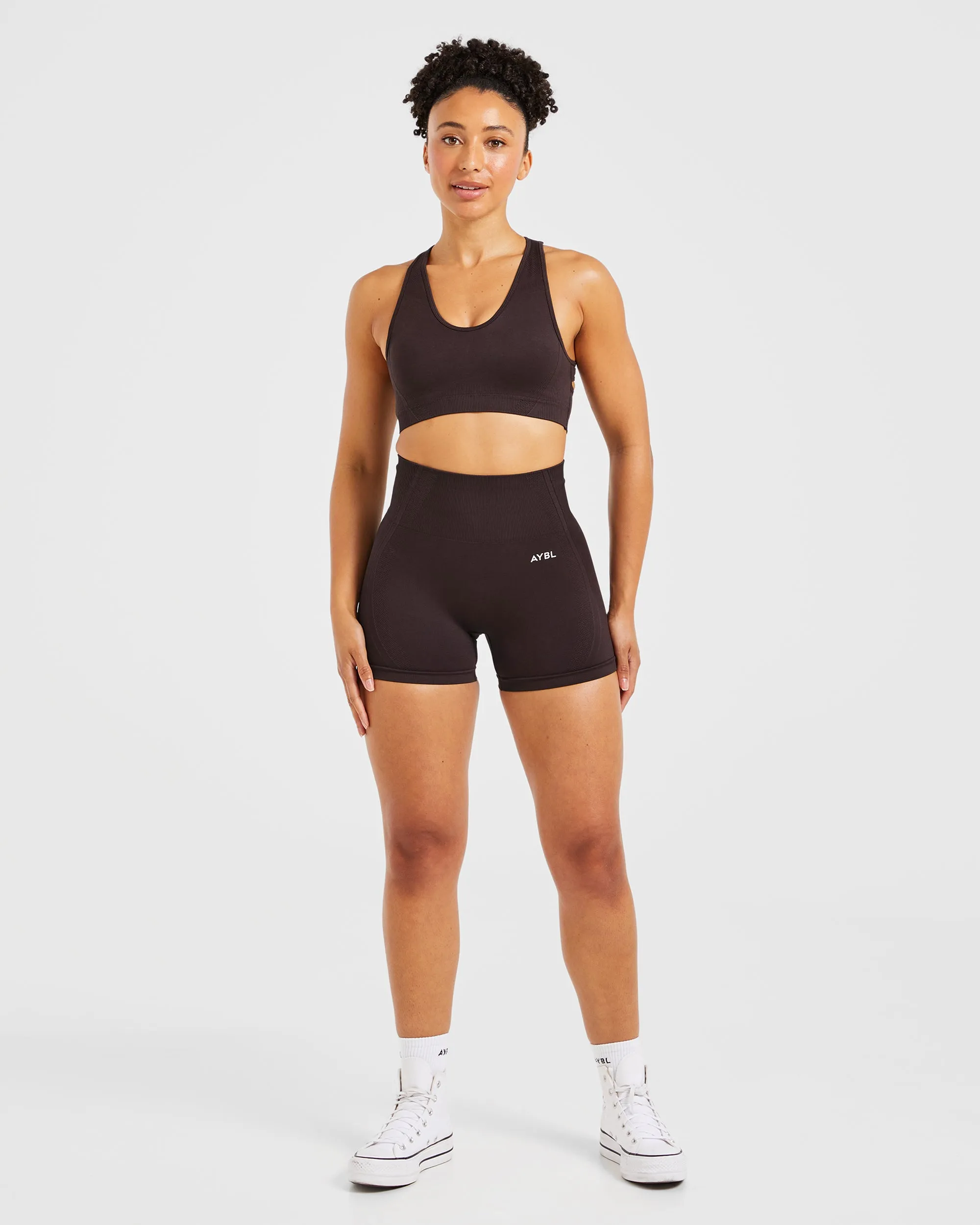 Multicolor All-Day Fabric Balance V3 Seamless Sports Bra - Dark Brown