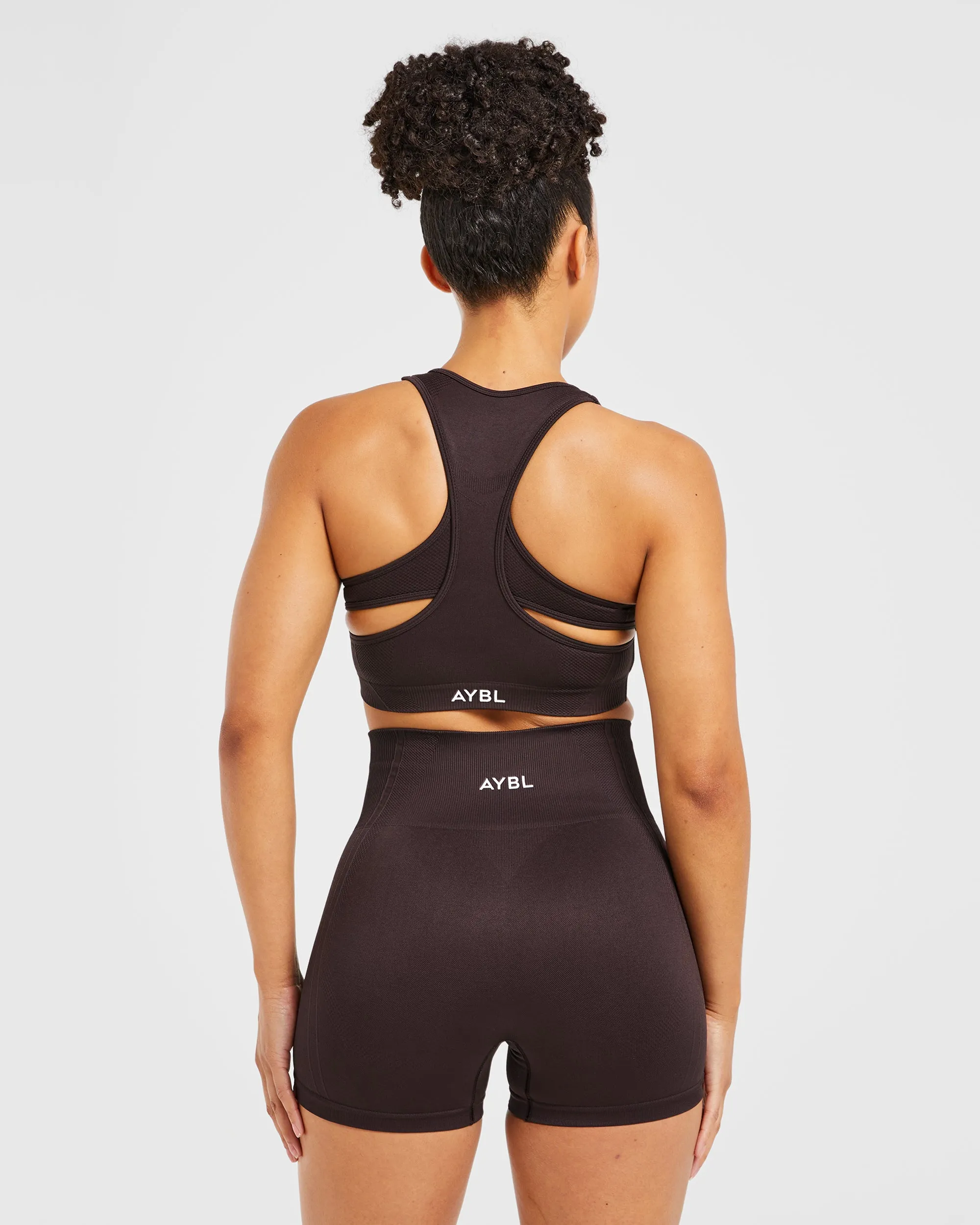 Balance V3 Seamless Sports Bra - Dark Brown Strapless petite size