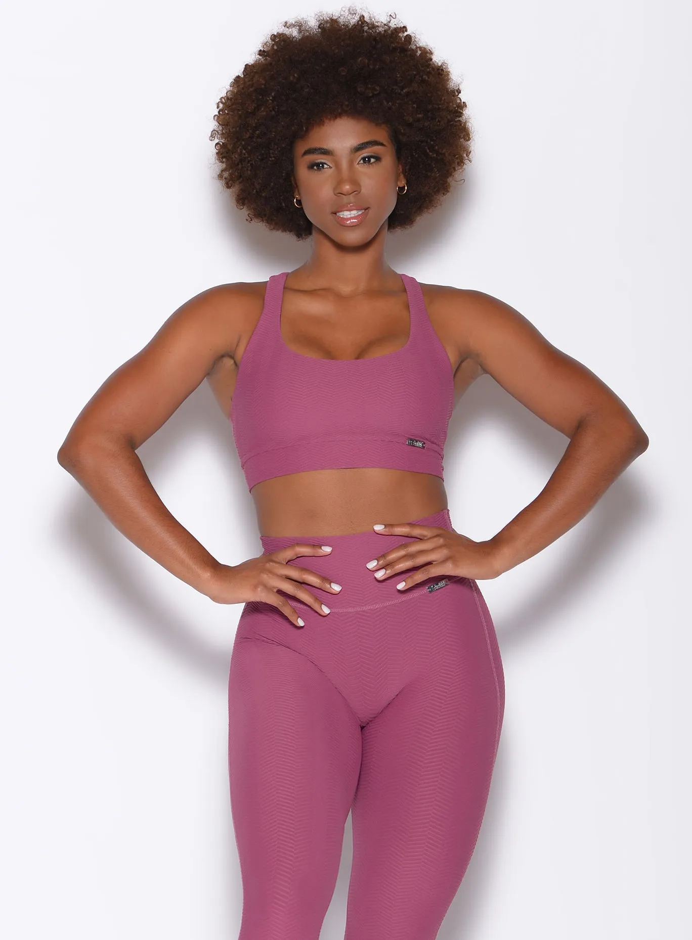 Soft Padding Non-Irritating Edges Chevron Sports Bra