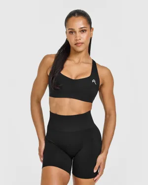 Non-Restrictive Support EasyLift? Cross Back Sports Bra | Black Product