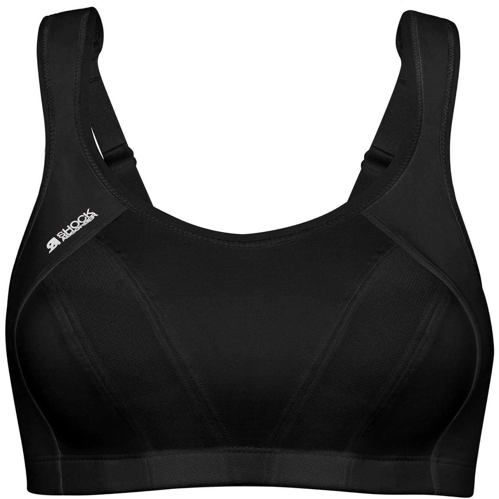 Double stitching Gym-goers Shock Absorber Active Multi Womens Sports Bra - Black