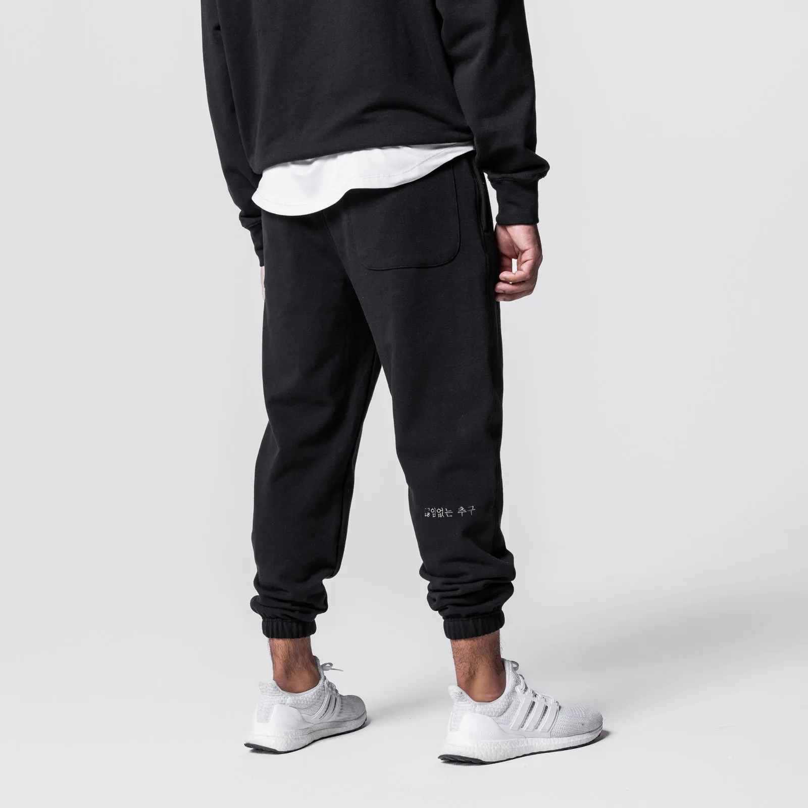 0655. Tech-Terry? Oversized Sweats - Black Sport Friendly