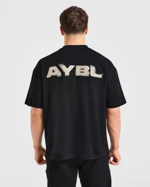 Blur Oversized T Shirt - Black Vibrant Colors EcoConscious Processing