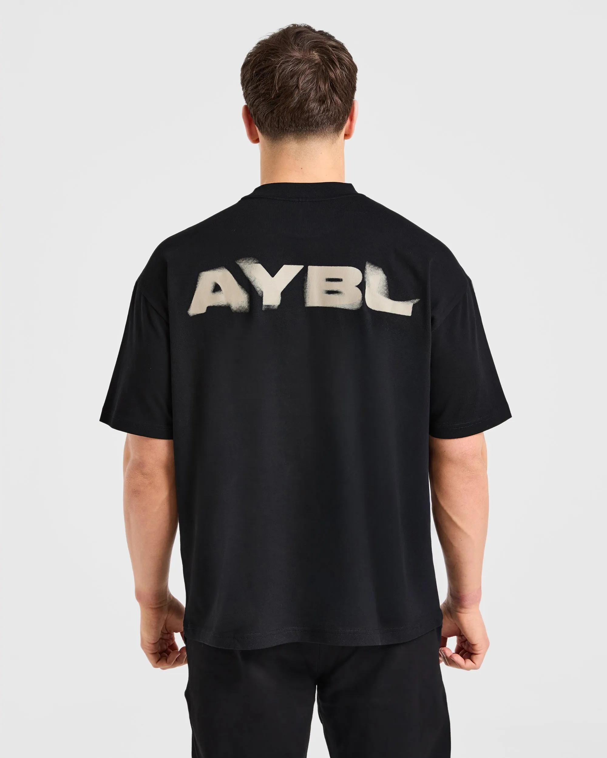 Blur Oversized T Shirt - Black Vibrant Colors EcoConscious Processing