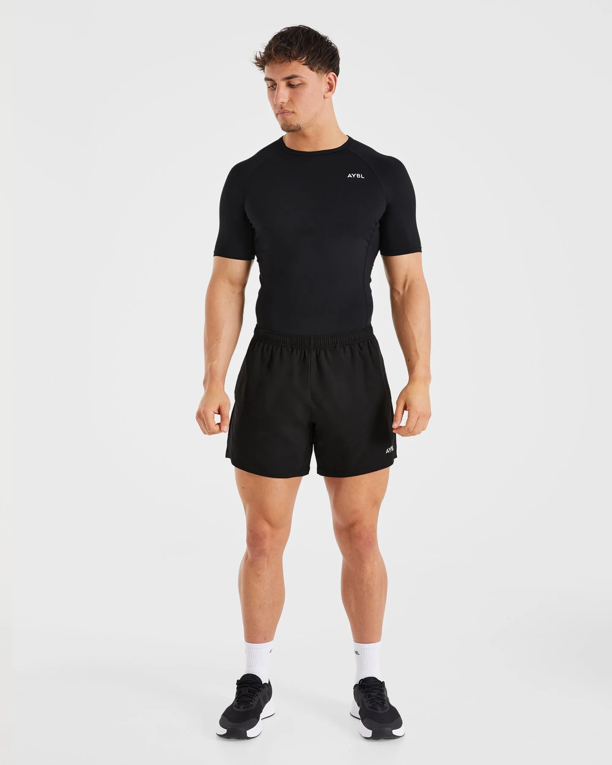 Compression T Shirt - Black Eco Friendly Dyes