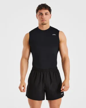 Compression Tank - Black Ergonomic Gusset Roomy Fit