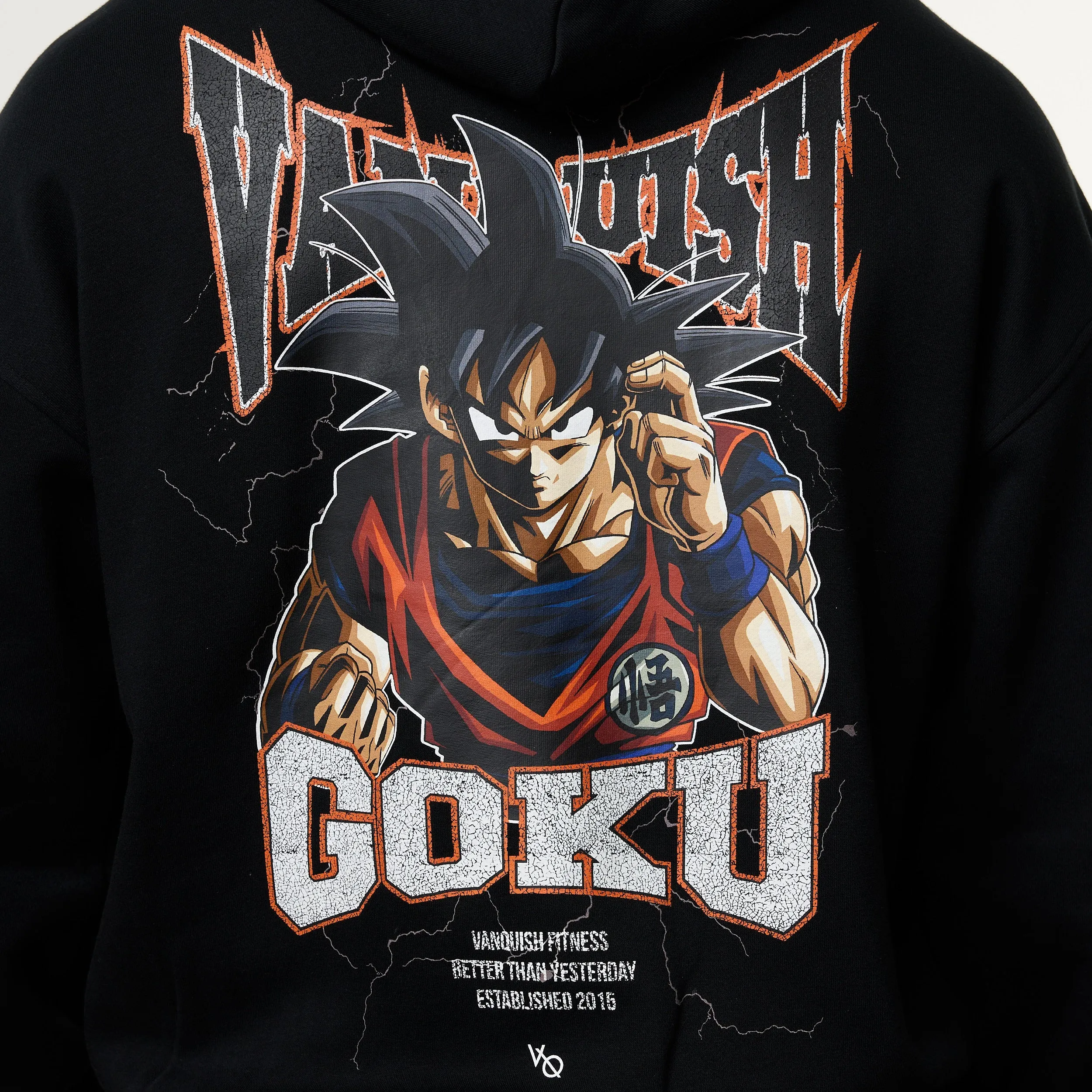 Plush Feel Vanquish DBS Goku Black Hoodie