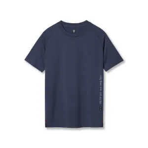 0839. 3D-Lite? 2.0 Lycra?? Fitted Tee - Navy "OTWR" FadeResistantPrint High-End Quality